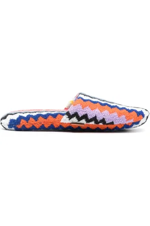 Missoni Slippers con motivo en zigzag