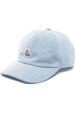 Moncler Gorra de mezclilla con parche del logo