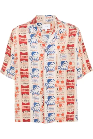 Rhude Camisa de seda Voyage de