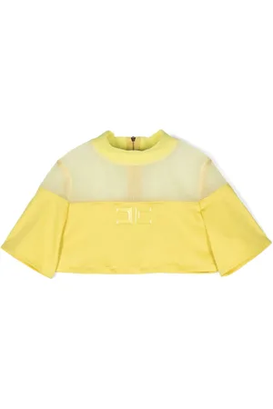 Elisabetta Franchi Top corto con aplique del logo