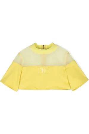 Elisabetta Franchi Top corto con aplique del logo