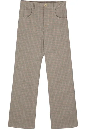 ..,MERCI Pantalones rectos con cuadros estampados