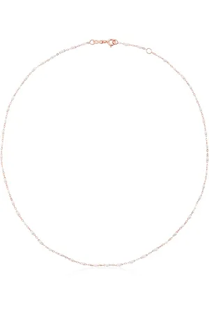 GIGI CLOZEAU White 18kt rose gold beaded necklace