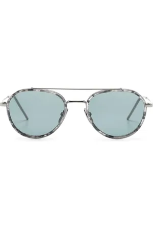 Thom Browne Lentes de sol estilo piloto