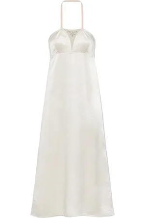 Prada Slip dress con efecto satinado