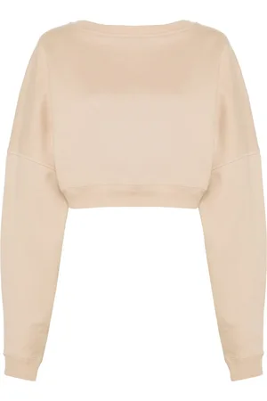 Saint Laurent Sudadera corta con logo bordado