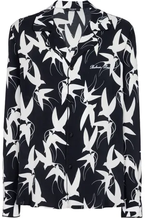 Balmain Camisa con golondrinas estampadas