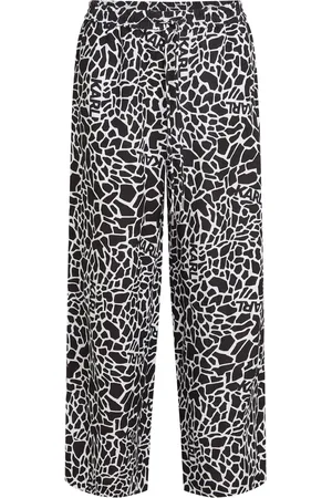 Karl Lagerfeld Pantalones anchos con estampado de jirafa