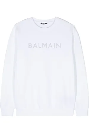 Balmain Sudadera con logo y detalles de cristal