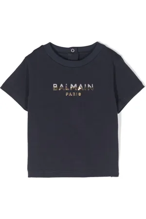Balmain Playera manga corta con aplique del logo