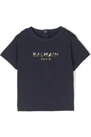 Balmain Playera manga corta con aplique del logo
