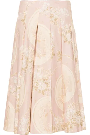 SEMICOUTURE Falda plisada con estampado floral