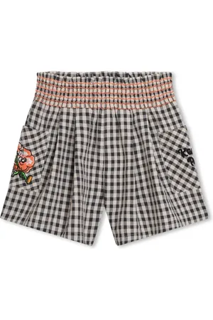 Kenzo Shorts bordado con motivo a cuadros
