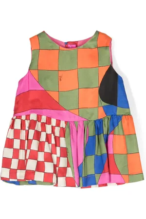 PUCCI Junior Vestido y bloomers con estampado abstracto