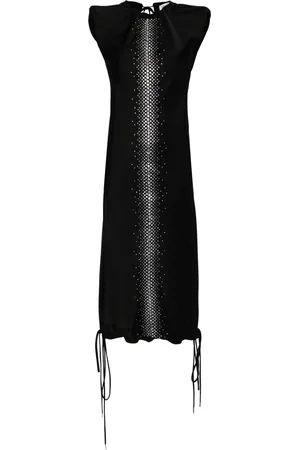 The Attico Vestido midi con detalles de strass