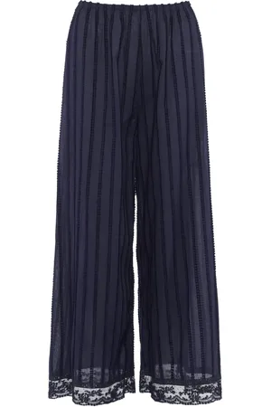 ERES Pantalones rectos con ribete de encaje