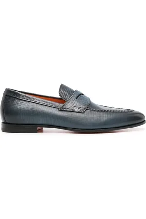 santoni Mocasines penny texturizados