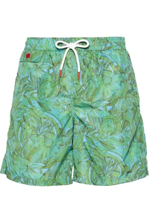 Kiton Shorts de playa con logo bordado