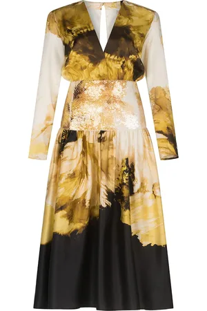 Silvia Tcherassi Vestido Azalena con estampado abstracto