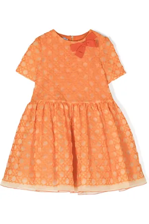 Mimisol Vestido bordado con detalle de moño