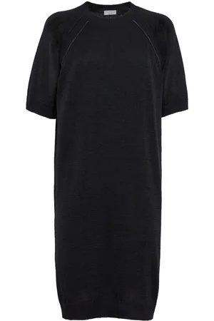 Brunello Cucinelli Vestido estilo playera de tejido fino