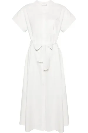 FORTE FORTE Vestido camisero corto con cuello mao