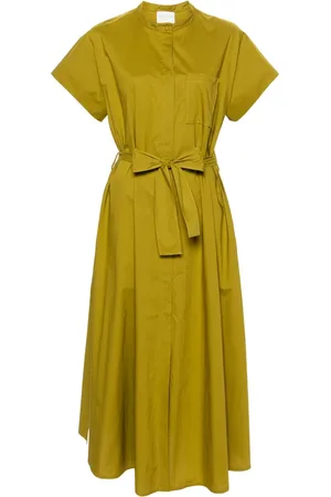 FORTE FORTE Vestido camisero corto con cuello mao