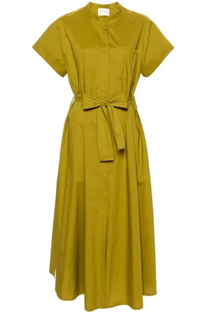 FORTE FORTE Vestido camisero corto con cuello mao