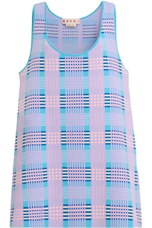 Marni Vestido recto con estampado de cuadros