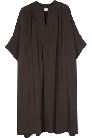 YVES SALOMON Vestido con detalles plisados