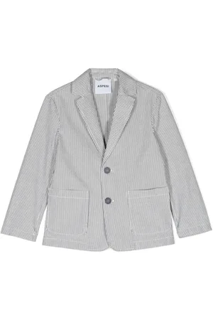 Aspesi Blazer con botones y rayas diplomáticas estampadas