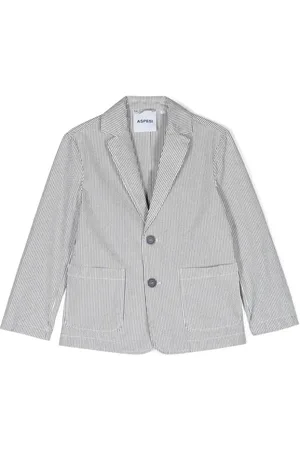 Aspesi Blazer con botones y rayas diplomáticas estampadas