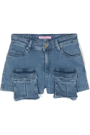 MISS BLUMARINE Shorts cargo de mezclilla