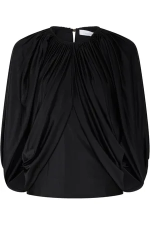 Paco rabanne Blusa drapeada con cuello redondo