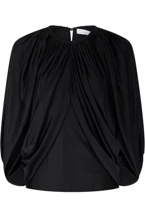 Paco rabanne Blusa drapeada con cuello redondo