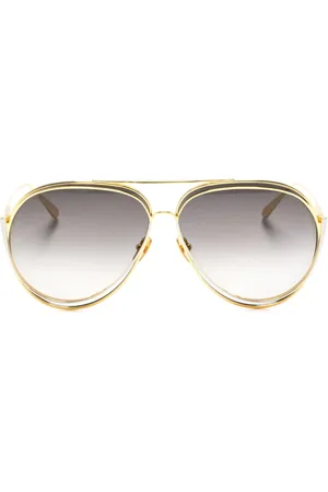 Linda Farrow Lentes de sol Francisco con armazón estilo piloto