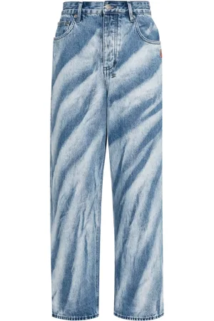 KSUBI Jeans rectos con rayas estampadas