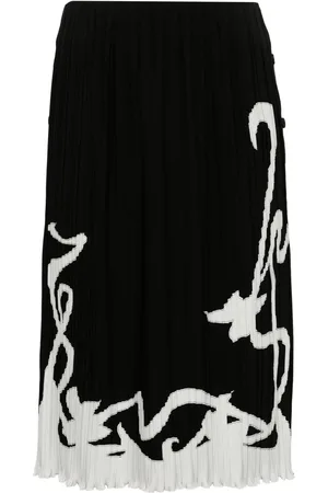 Lanvin Falda plisada con diseño de dos tonos