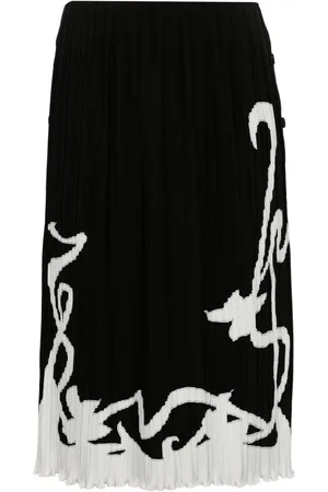 Lanvin Falda plisada con diseño de dos tonos