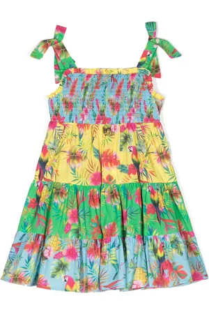 PATACHOU Vestido con estampado tropical