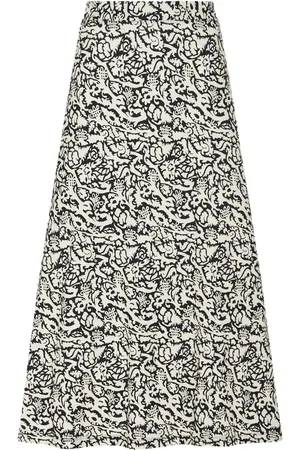 ROSETTA GETTY Falda larga con estampado abstracto