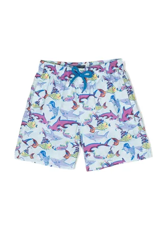 Vilebrequin Shorts de playa con peces estampados