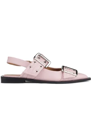 Ganni Flats con correa y hebilla
