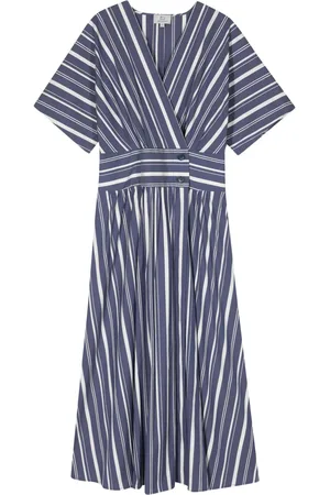 Woolrich Vestido midi con diseño acampanado y motivo de rayas