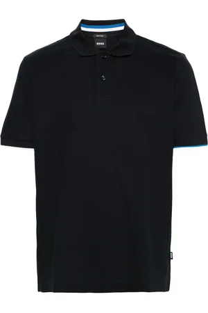 HUGO BOSS Playera tipo polo de piqué con motivo de ondas
