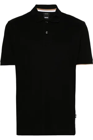 HUGO BOSS Playera tipo polo de piqué con motivo de ondas