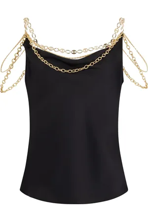 Paco rabanne Top con cuello desbocado