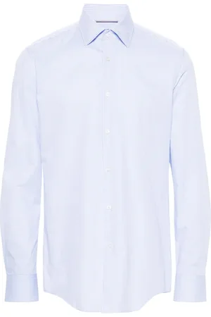 HUGO BOSS Camisa de popelina con rayas estampadas