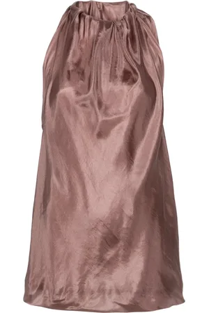 Rick Owens Blusa de seda Bag con detalle fruncido