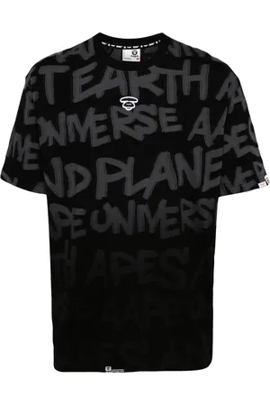 A Bathing Ape Playera con eslogan estampado